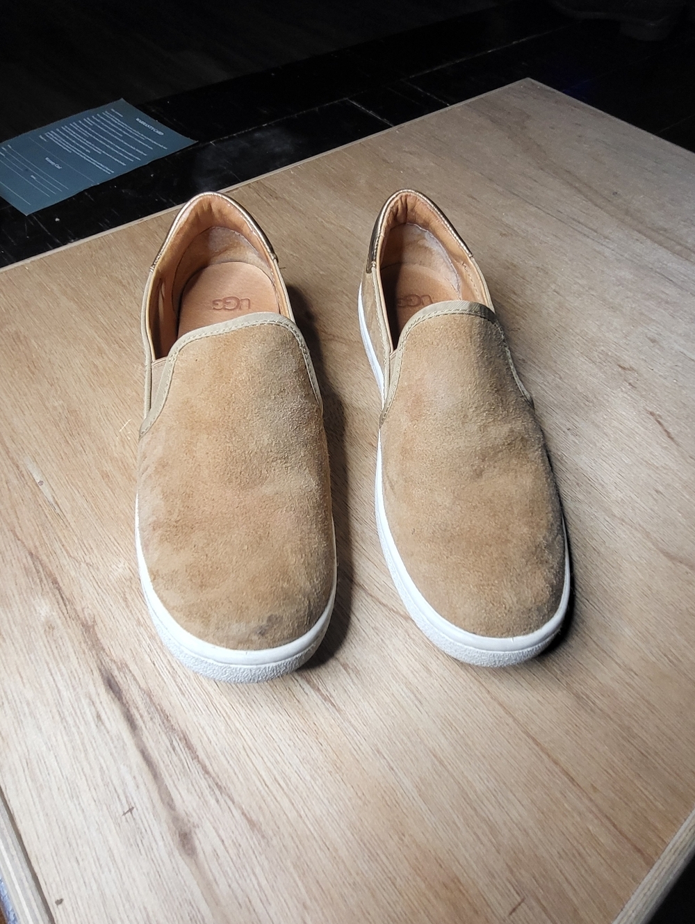 UGG Women's Slip-On Suede Loafers in Chestnut Tan